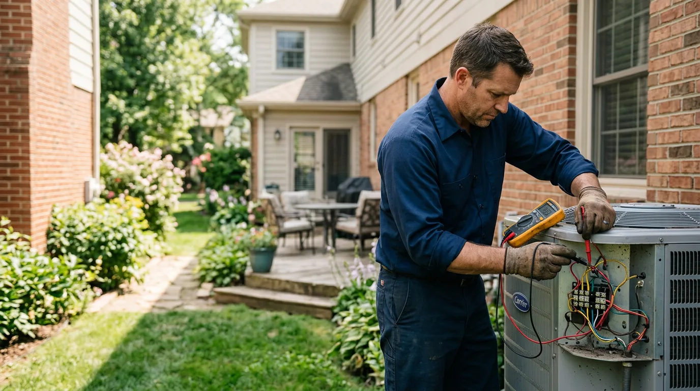 HVAC technician working near Burlington, KS
